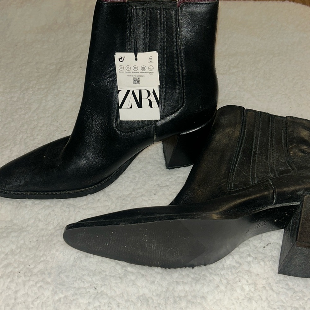 NWT ZARA LEATHER BOOTS